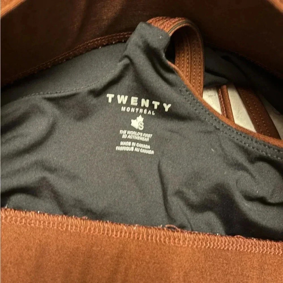 NWOT Twenty Montreal Colorsphere Dual Color Sports Bra Brown S - Picture 7 of 7